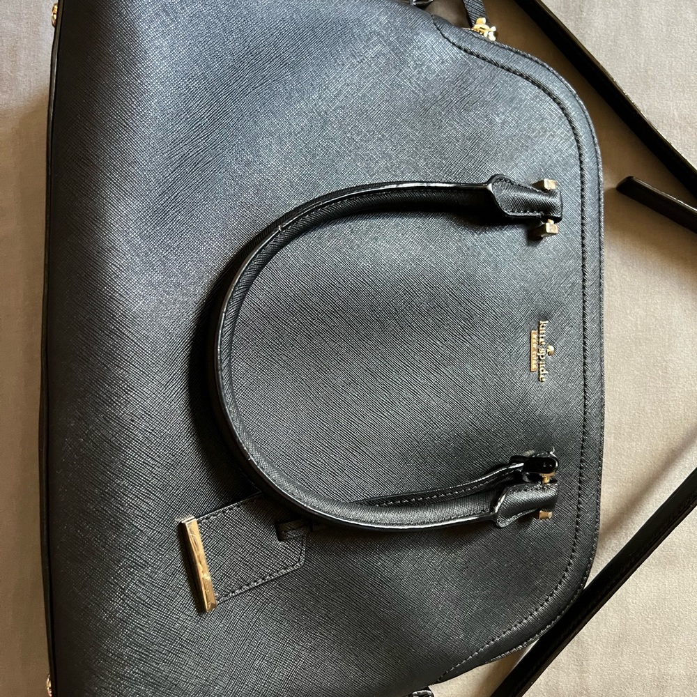 kate spade Black Saffiano Leather Satchel with Gold Hardware - Picture 3 of 5